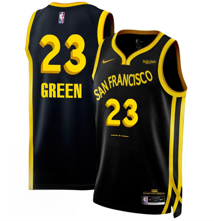 Personalized Men’s Golden State Warriors #23 Draymond Green Black 2023 24 City Edition Stitched Basketball Jersey