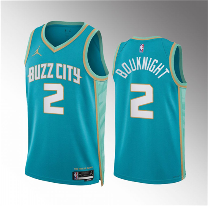 Personalized Men’s Charlotte Hornets #2 James Bouknight Teal 2023 24 City Edition Stitched Basketball Jersey