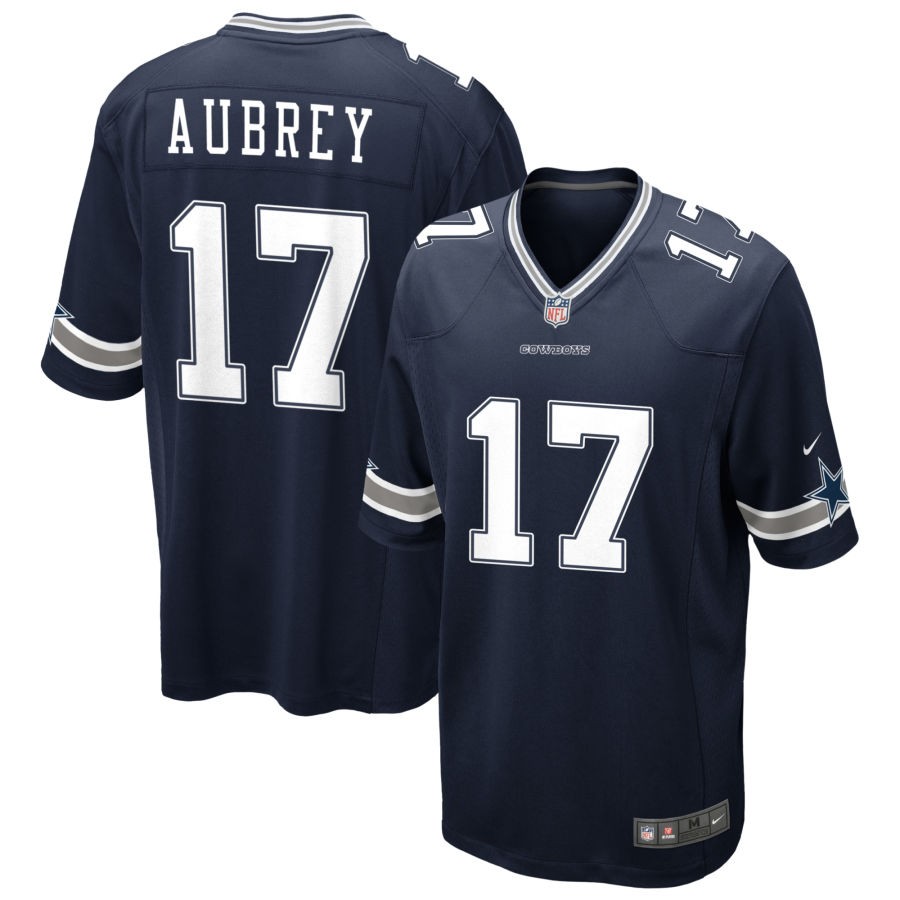 Personalized Men’s Dallas Cowboys #17 Brandon Aubrey Limited Navy Untouchable Jersey