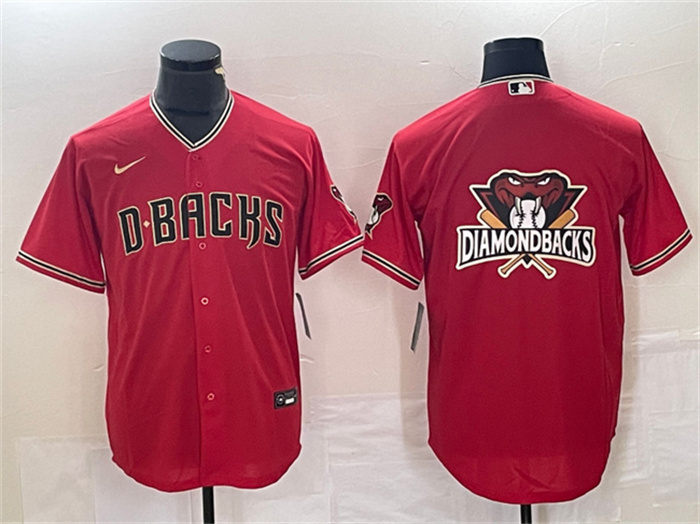 Personalized Men’s Arizona Diamondbacks Red Team Big Logo Cool Base Stitched Baseball Jersey