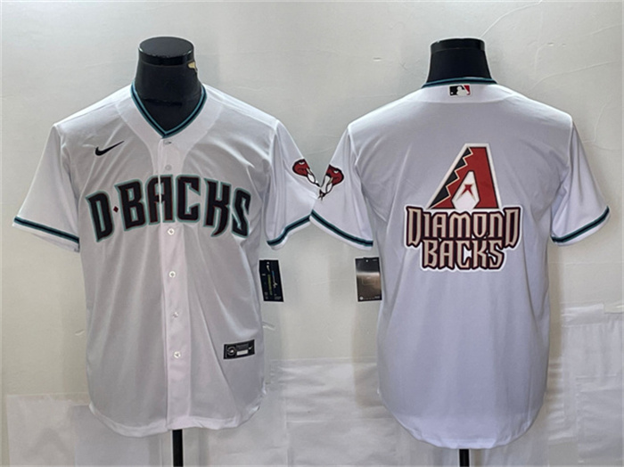Personalized Men’s Arizona Diamondbacks White Team Big Logo Cool Base Stitched Baseball JerseyS