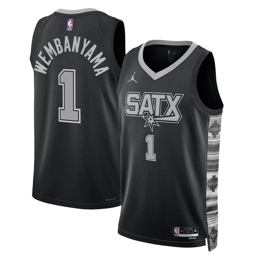 Personalized Men’s San Antonio Spurs Victor Wembanyama Jordan 2023 Draft Statement Swingman Jersey
