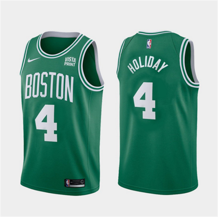 Personalized Men’s Boston Celtics #4 Jrue Holiday Green 2023 Icon Edition Stitched Basketball Jersey