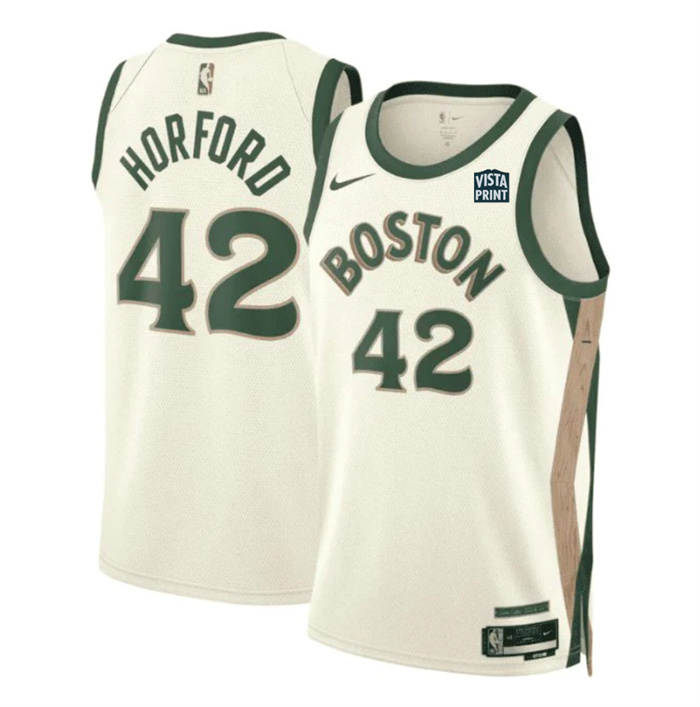 Personalized Men’s Boston Celtics #42 Al Horford White 2023 24 City Edition Stitched Basketball Jersey