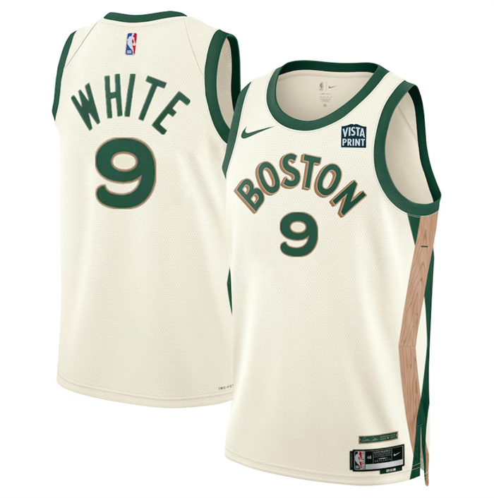 Personalized Men’s Boston Celtics #9 Derrick White White 2023 24 City Edition Stitched Basketball Jersey