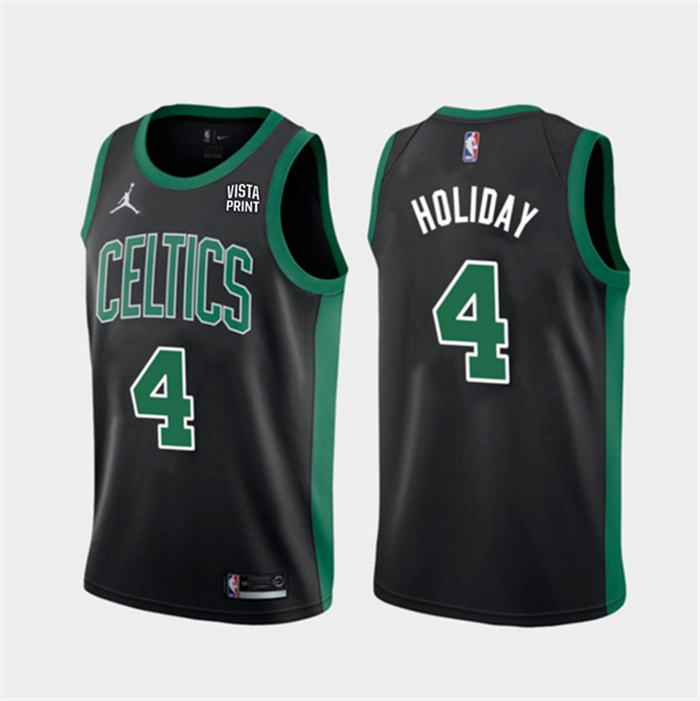 Personalized Men’s Boston Celtics #4 Jrue Holiday Black 2023 Statement Edition Stitched Basketball Jersey