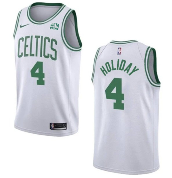 Personalized Men’s Boston Celtics #4 Jrue Holiday White 2023 Association Edition Stitched Basketball Jersey