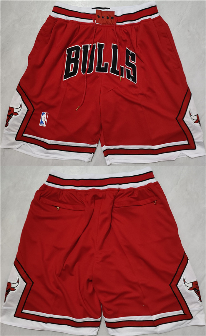 Personalized Men’s Chicago Bulls Red Shorts (Run Small)