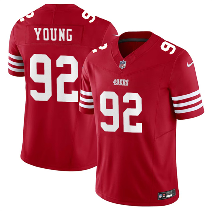 Personalized Men’s San Francisco 49ers #92 Chase Young Red 2023 F.U.S.E. Stitched Football Jersey