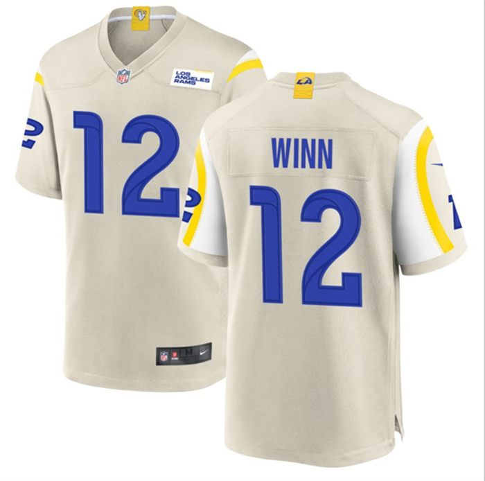 Personalized Men’s Los Angeles Rams #12 Dresser Winn Bone Stitched Football Game Jersey