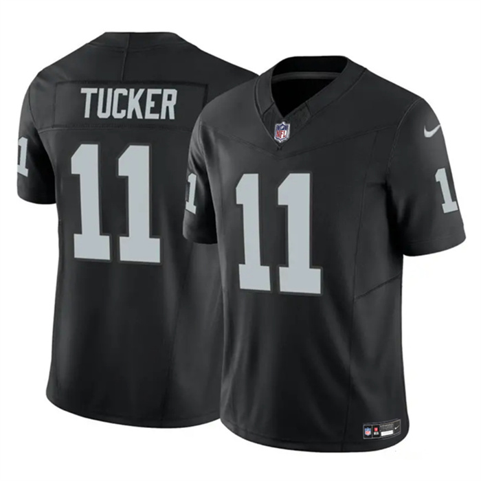 Personalized Men’s Las Vegas Raiders #11 Tre Tucker Black 2023 F.U.S.E Untouchable Stitched Football Jersey