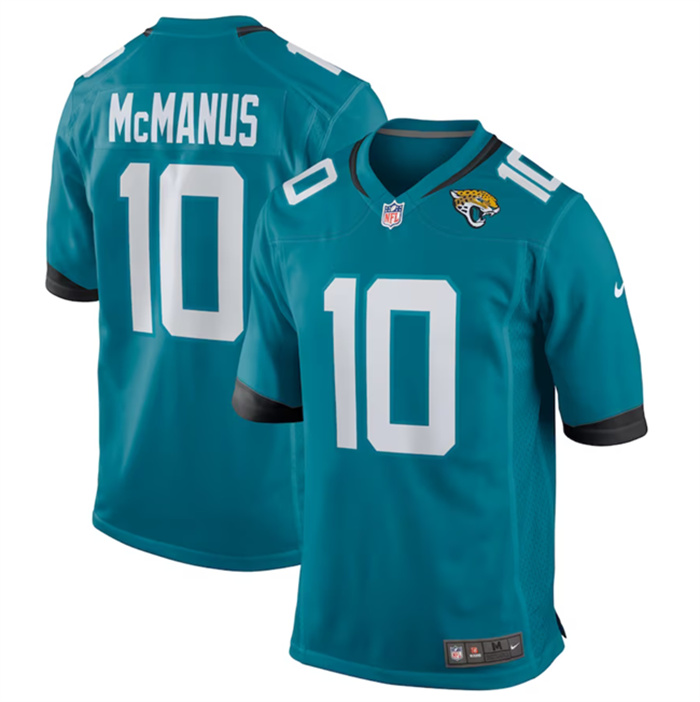 Personalized Men’s Jacksonville Jaguars #10 Brandon McManus Teal Stitched Game Jersey