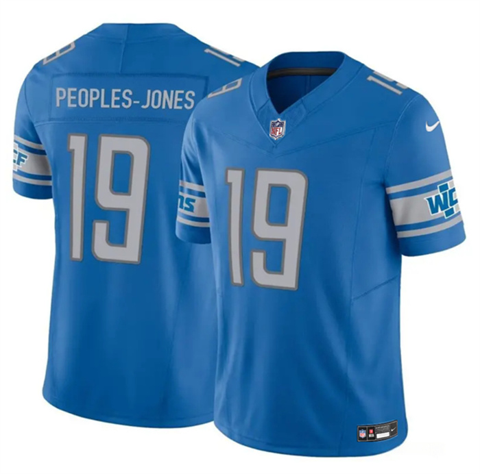 Personalized Men’s Detroit Lions #19 Donovan Peoples-Jones Blue 2023 F.U.S.E. Untouchable Limited Stitched Jersey