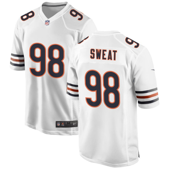 Personalized Men’s Chicago Bears #98 Montez Sweat White Stitched Game Football Jersey