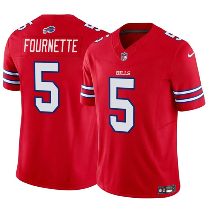 Personalized Men’s Buffalo Bills #5 Leonard Fournette Red Untouchable Limited Stitched Football Jersey