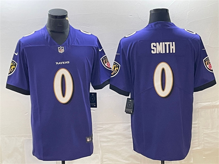 Personalized Men’s Baltimore Ravens #0 Roquan Smith Purple Untouchable Limited Football Jersey