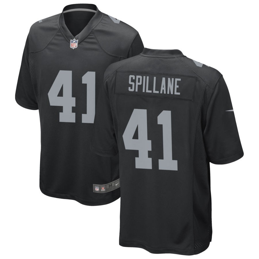 Personalized Men’s Las Vegas Raiders #41 Robert Spillane Black 2023 Draft Limited Stitched Football Jersey