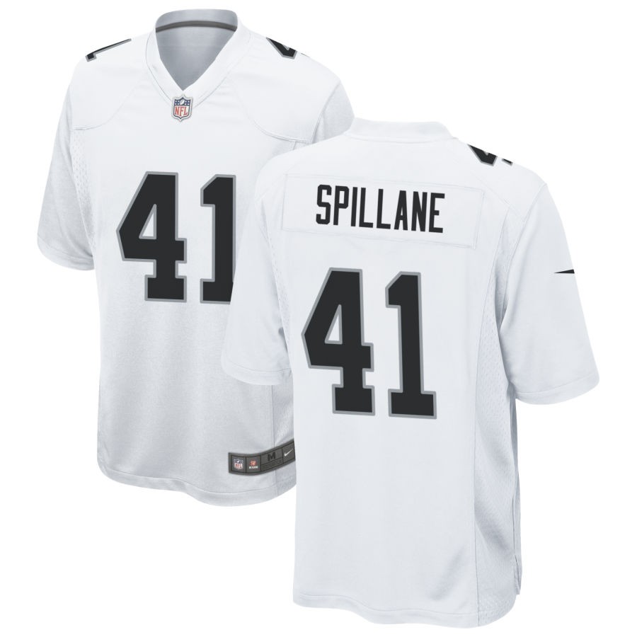 Personalized Men’s Las Vegas Raiders #41 Robert Spillane White 2023 Draft Limited Stitched Football Jersey