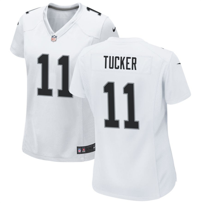 Personalized Women’s Las Vegas Raiders #11 Tre Tucker White Stitched Jersey(Run Small)