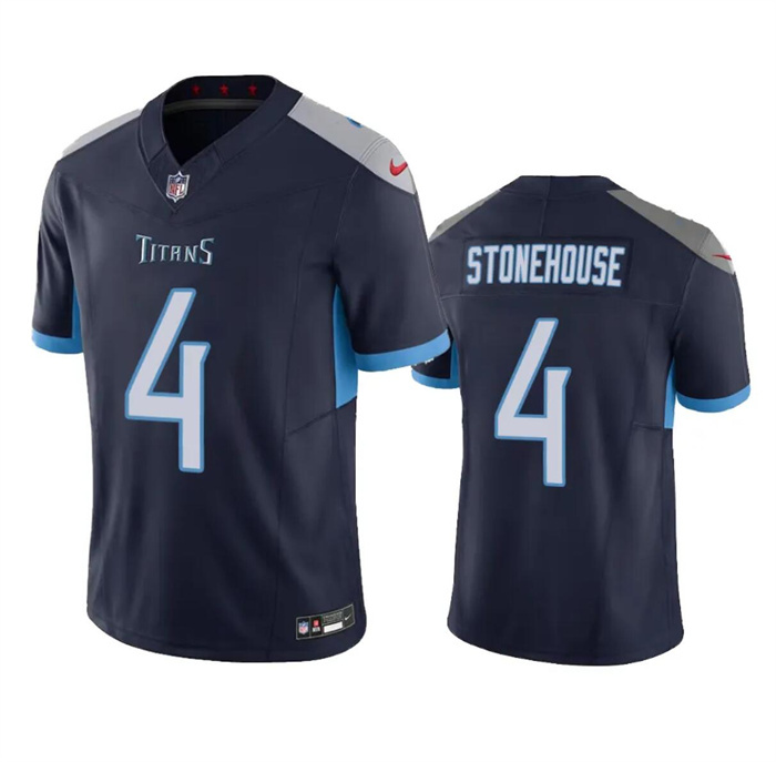 Personalized Men’s Tennessee Titans #4 Ryan Stonehouse Navy 2023 F.U.S.E. Limited Stitched Football Jersey