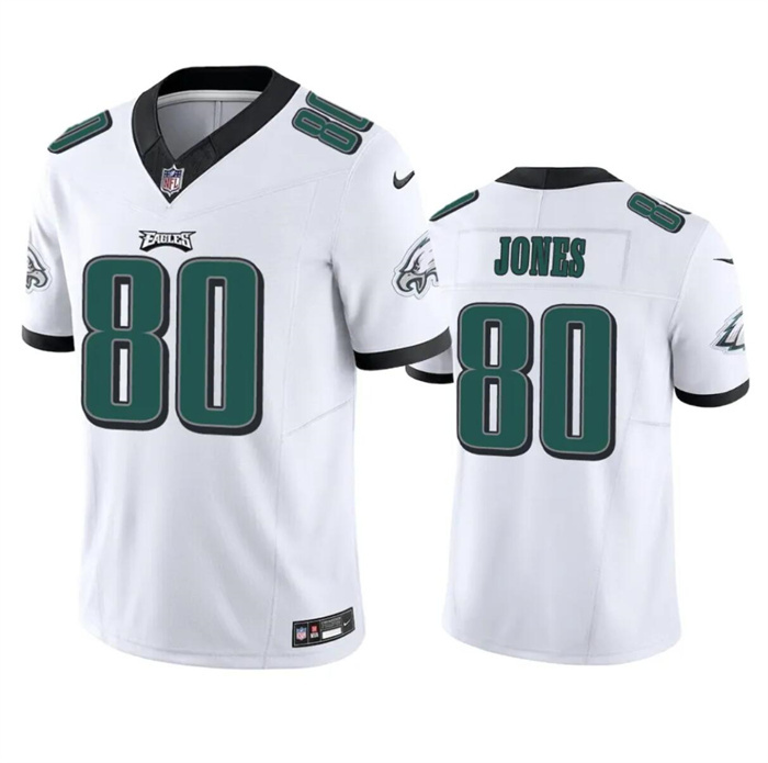 Personalized Men’s Philadelphia Eagles #80 Julio Jones White 2023 F.U.S.E. Untouchable Limited Stitched Football Jersey