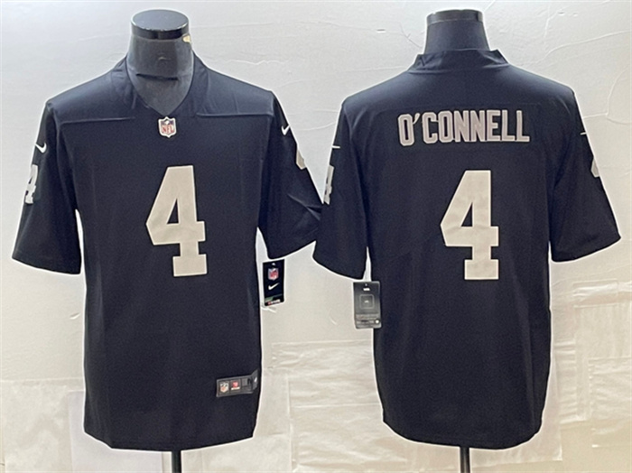 Personalized Men’s Las Vegas Raiders #4 Aidan O’Connell Black Untouchable Stitched Football Jersey
