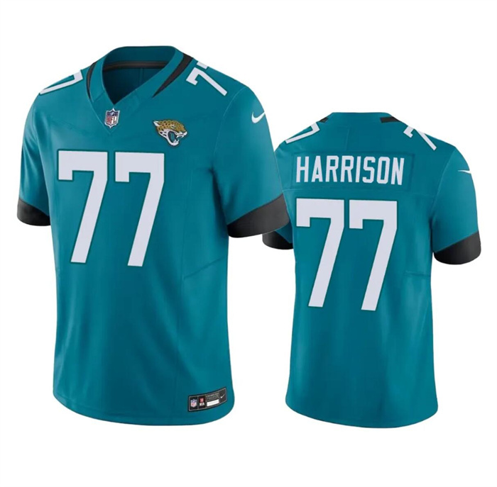 Personalized Men’s Jacksonville Jaguars #77 Anton Harrison Teal 2023 F.U.S.E Untouchable Limited Stitched Jersey