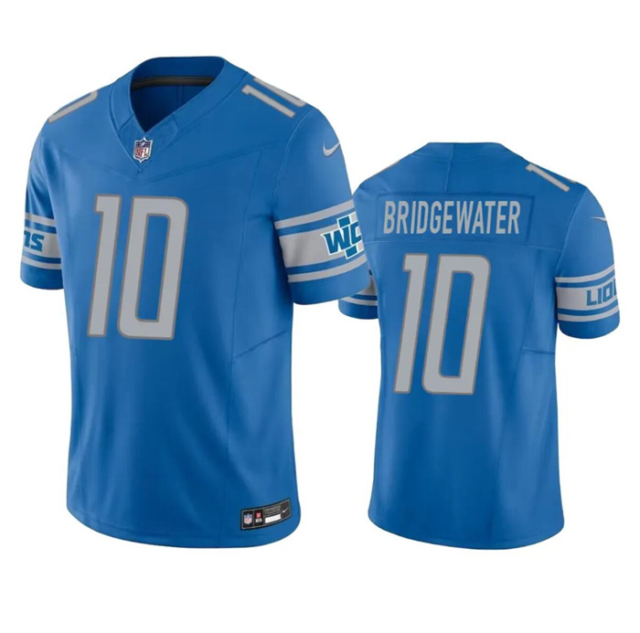 Personalized Men’s Detroit Lions #10 Teddy Bridgewater Blue 2023 F.U.S.E. Untouchable Limited Stitched Jersey