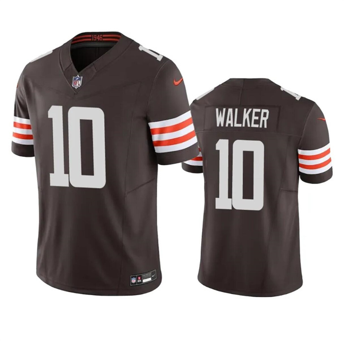 Personalized Men’s Cleveland Browns #10 P.J. Walker Brown 2023 F.U.S.E. Untouchable Limited Stitched Jersey