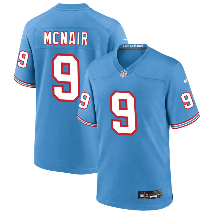 Personalized Men’s Tennessee Titans #9 Steve McNair Blue Untouchable Stitched Jersey