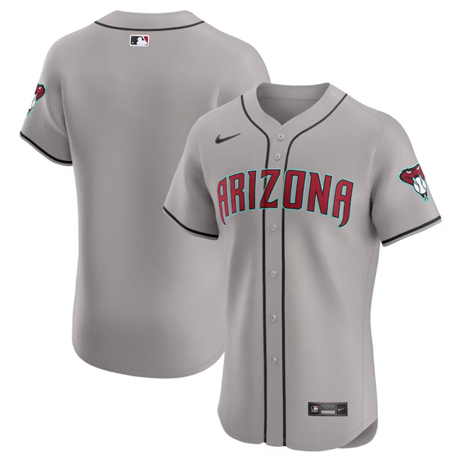 Personalized Men’s Arizona Diamondbacks Blank Grey Flex Base Stitched Jersey