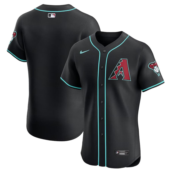 Personalized Men’s Arizona Diamondbacks Blank Black Flex Base Stitched Jersey