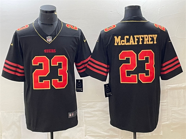 Personalized Men’s San Francisco 49ers #23 Christian McCaffrey Black Stitched Jersey