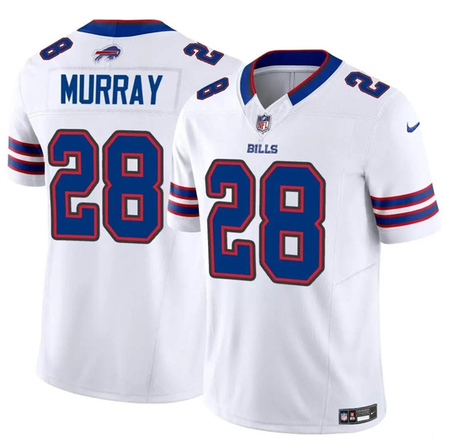Personalized Men’s Buffalo Bills #28 Latavius Murray White 2023 F.U.S.E. Untouchable Limited Stitched Football Jersey