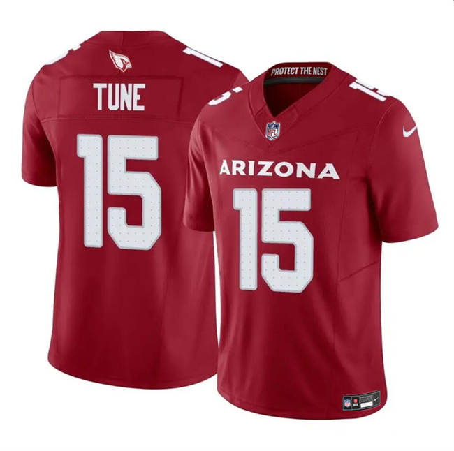 Personalized Men’s Arizona Cardinals #15 Clayton Tune Red 2023 F.U.S.E. Untouchable Limited Stitched Football Jersey