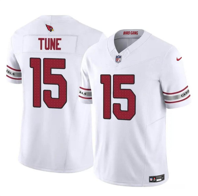 Personalized Men’s Arizona Cardinals #15 Clayton Tune White 2023 F.U.S.E. Untouchable Limited Stitched Football Jersey