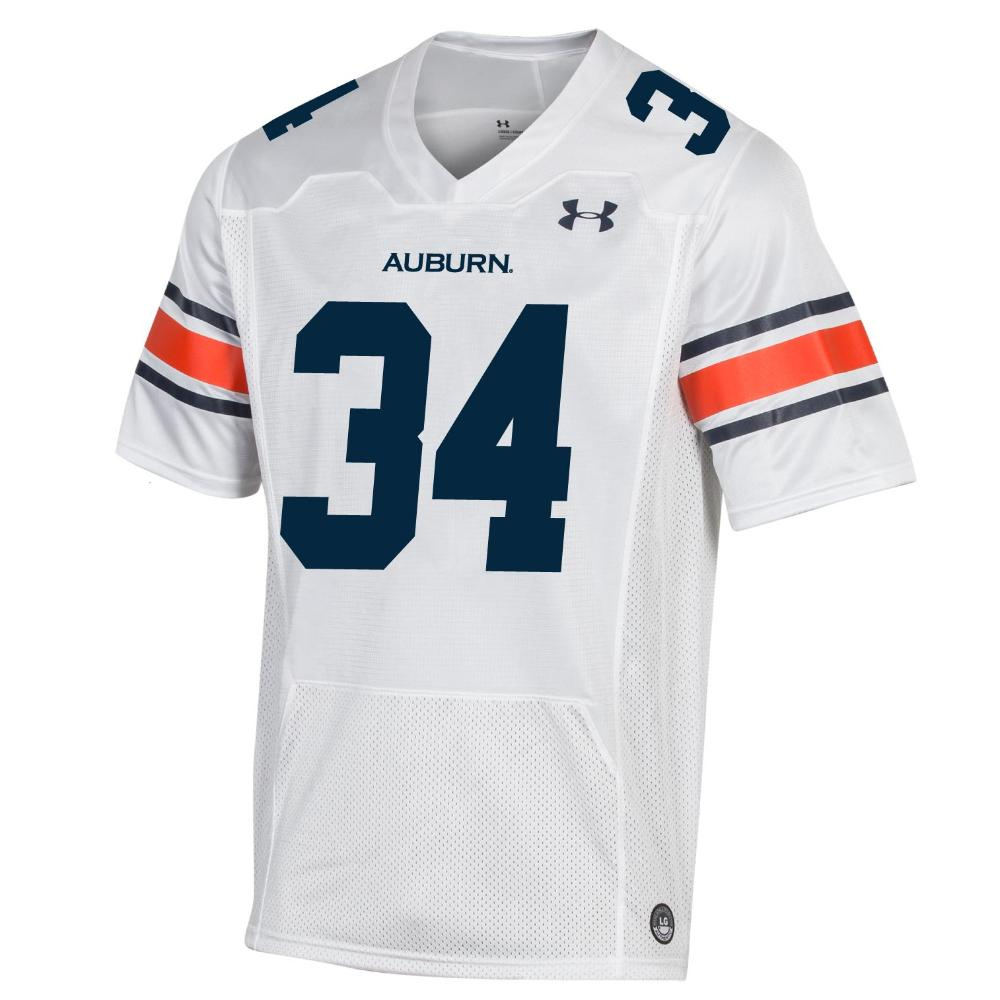 Personalized Custom Auburn Tigers White College Football Jersey