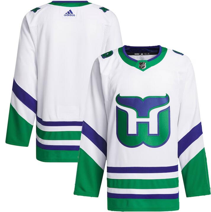 Personalized Men’s Carolina Hurricanes Blank White Stitched Jersey