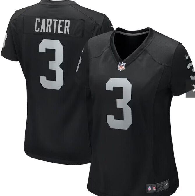 Personalized Women’s Las Vegas Raiders #3 DeAndre Carter Limited Black Jersey