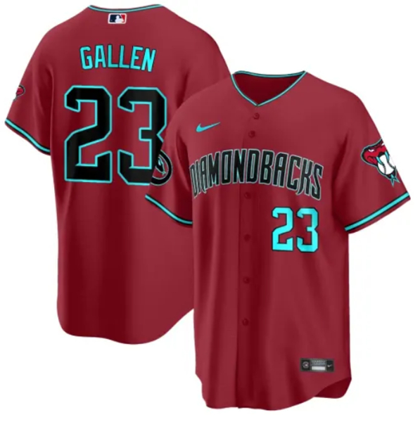 Personalized Men’s Arizona Diamondbacks #23 Zac Gallen 2023 24 Red Cool Base Stitched Baseball Jersey