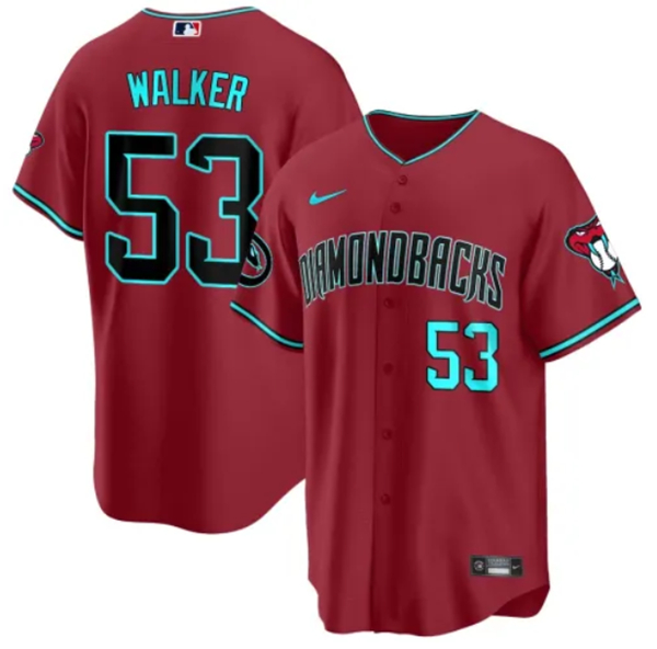 Personalized Men’s Arizona Diamondbacks #53 Christian Walker 2023 24 Red Cool Base Stitched Baseball Jersey