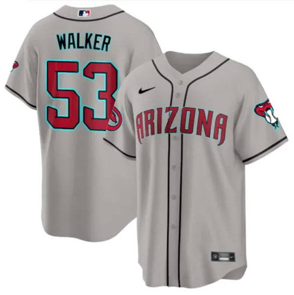 Personalized Men’s Arizona Diamondbacks #53 Christian Walker 2023 24 Gray Cool Base Stitched Baseball Jersey