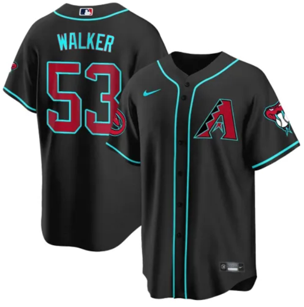 Personalized Men’s Arizona Diamondbacks #53 Christian Walker 2023 24 Black Cool Base Stitched Baseball Jersey