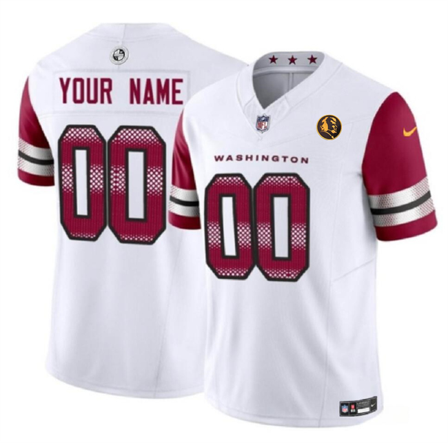 Personalized Men’s Washington Commanders Active Player White 2023 F.U.S.E. With John Madden Patch Limited Stitched Football Jersey