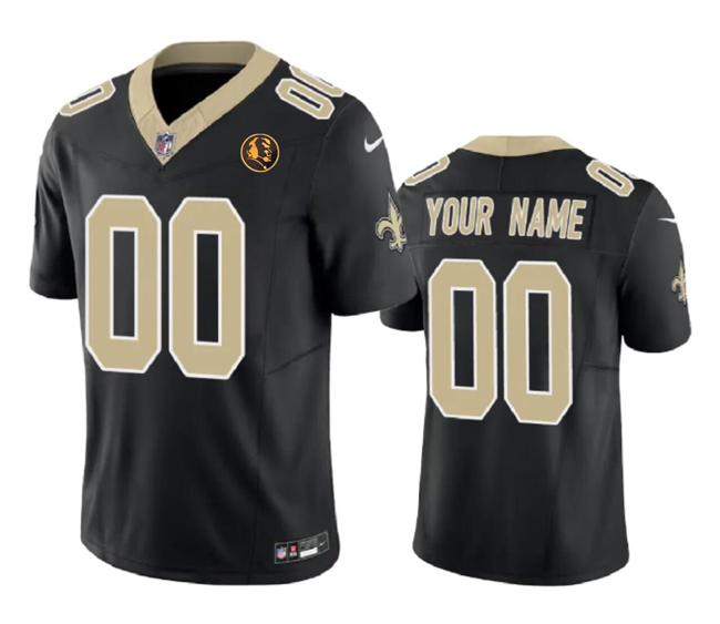 Personalized Men’s New Orleans Saints Active Player Black 2023 F.U.S.E. With John Madden Patch Limited Stitched Football Jersey