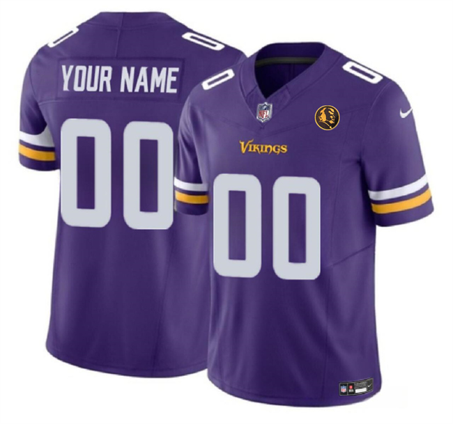 Personalized Men’s Minnesota Vikings Active Player Purple 2023 F.U.S.E. With John Madden Patch Limited Stitched Football Jersey
