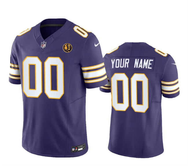 Personalized Men’s Minnesota Vikings Active Player Purple 2023 F.U.S.E. Throwback With John Madden Patch Limited Stitched Football Jersey