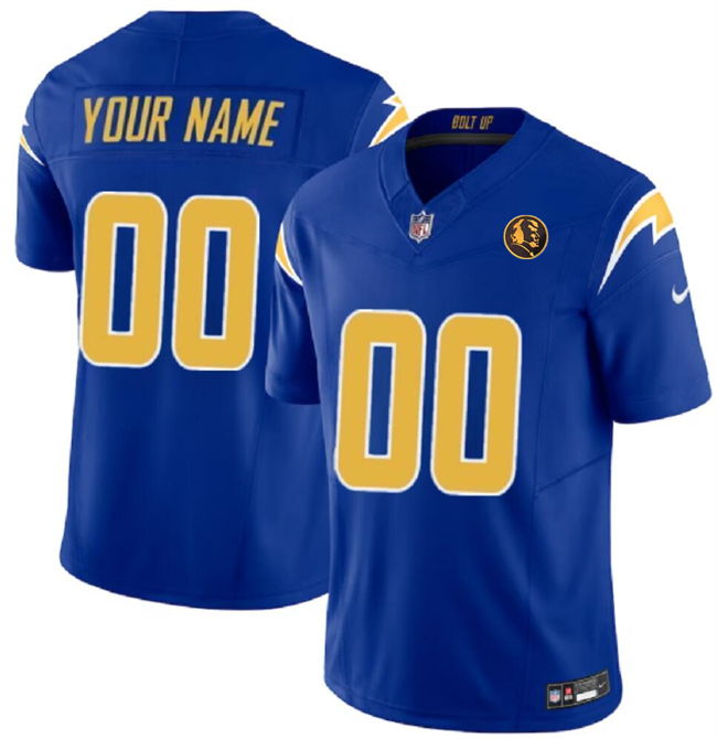 Personalized Men’s Los Angeles Chargers Active Player Royal 2023 F.U.S.E. With John Madden Patch Limited Stitched Football Jersey
