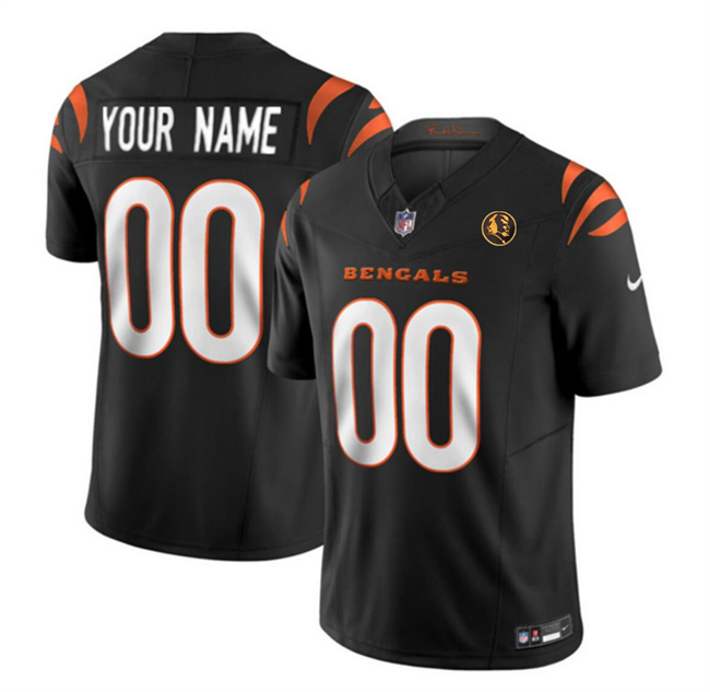 Personalized Men’s Cincinnati Bengals Active Player Black 2023 F.U.S.E. With John Madden Patch Limited Stitched Football Jersey