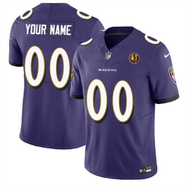 Personalized Men’s Baltimore Ravens Active Player Purple 2023 F.U.S.E. With John Madden Patch Limited Football Jersey